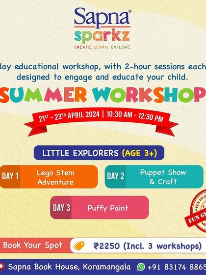 Another look at our 'Little Explorers' summer workshop schedule, designed to engage and educate our youngest creators.