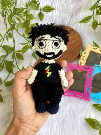 This mini replica doll was a special request, complete with a rainbow lightning bolt on the t-shirt. I love a creative challenge and was so happy to bring this unique detail to life for a special gift.