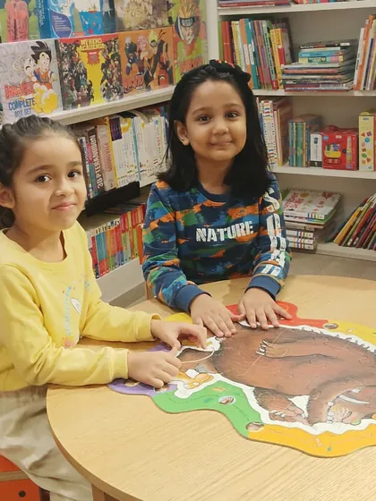 It’s not just about reading. Our art corner is always buzzing with activity, like friends coming together to solve a puzzle. We believe in creating a space for fun, creativity, and connection.