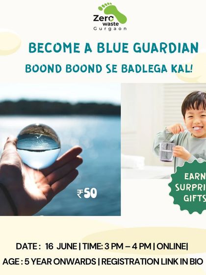"Boond boond se badlega kal!" Our 'Become a Blue Guardian' workshop focuses on water conservation, teaching kids simple yet effective ways to save water at home and earn surprise gifts.