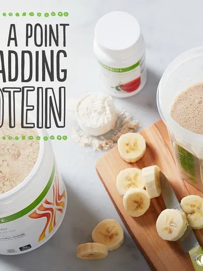 Protein is a key building block for a healthy body, helping with muscle repair and keeping you full. We create personalized plans that show you how to easily incorporate the right amount of protein into your diet, often using simple meal replacements like this banana shake.