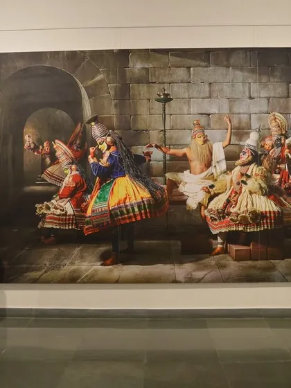 A birthday wish for artist Vivek Vilasini, pictured with his monumental artwork.