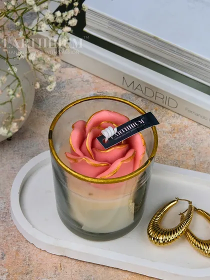 A soft pink rose, perfect for moments of self-care and calm. The gentle color and fragrance are designed to help you unwind.