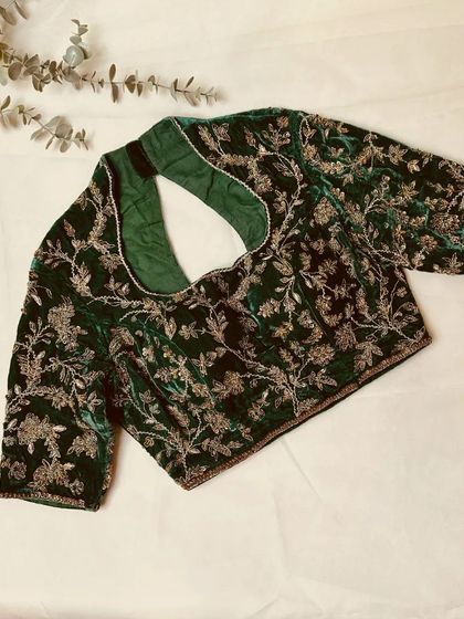 Blouse House by Mahitha Prasad - Custom Blouse Design & Embroidery The Velvet & Brocade Collection: A Royal Affair photo 23