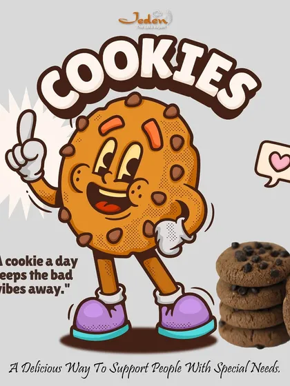 A cookie a day keeps the bad vibes away. Our cookies are not just delicious; they are a way to support people with special needs, making every bite a contribution to a greater cause.