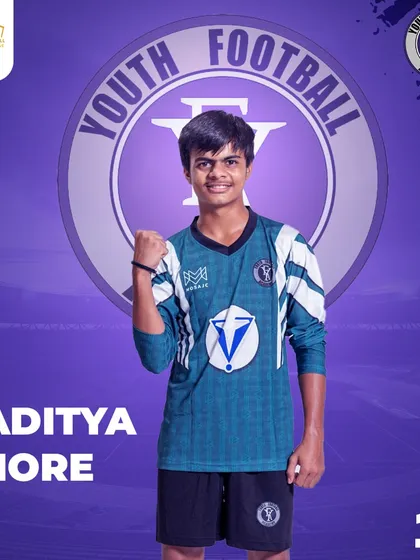 Introducing Aaditya Bhore, player number 19. He is ready to represent the academy with passion and fight for every ball.