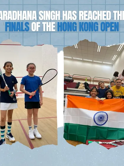Our student Aradhana Singh after her tough win to reach the finals of the Hong Kong Open. Her focus and grit are immense.