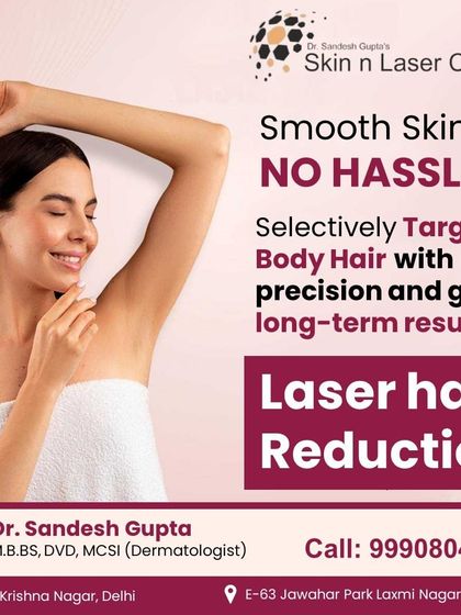 Get long-term results with laser hair reduction. Our lasers selectively target body hair with precision, damaging the follicle to prevent future growth without harming the surrounding skin.