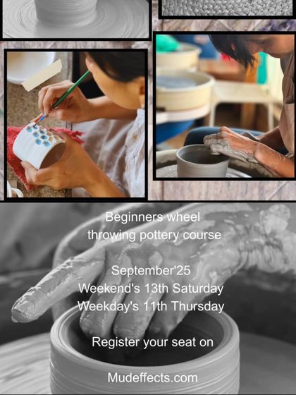 Starting our September batches for the beginners wheel throwing course. You can register on my website.