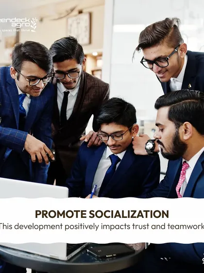 Green spaces naturally promote socialization. When employees gather in a beautifully designed garden or green cafeteria, it positively impacts trust and teamwork across the organization.
