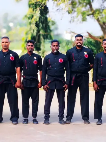 A group of our senior students and instructors standing together. This shows the leadership and experience within our academy.