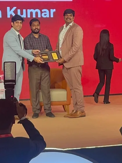 The moment our Senior Partner, Prashantha Kumar, accepted the award for 'Excellence in Legal Consultation - Real Estate' on stage at the ET NOW Business Conclave.
