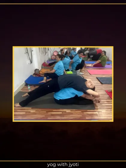 This partner pose combines a forward bend (Paschimottanasana) with a backbend, creating a beautiful shape and a deep stretch for both individuals.