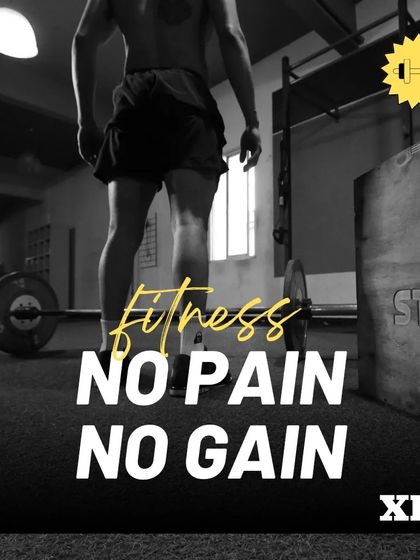 Fitness: No pain, no gain. A stark reminder of the effort required for results.