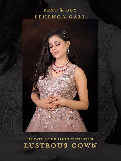 This dusty pink gown is another lustrous option for your special event. The intricate beadwork and elegant silhouette make it a sophisticated choice.