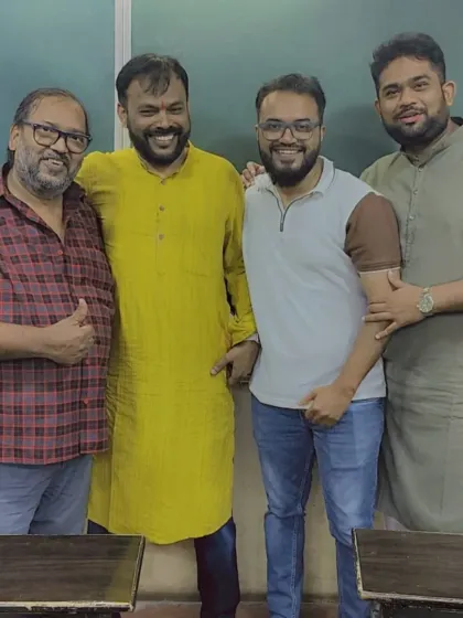Our team of male educators sharing a light moment during the Diwali festivities.