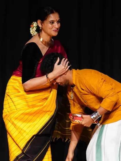 The Guru-Shishya relationship is the soul of our tradition. This moment of blessing a student is more precious to me than any performance. It is a promise to guide them on their lifelong journey with dance.