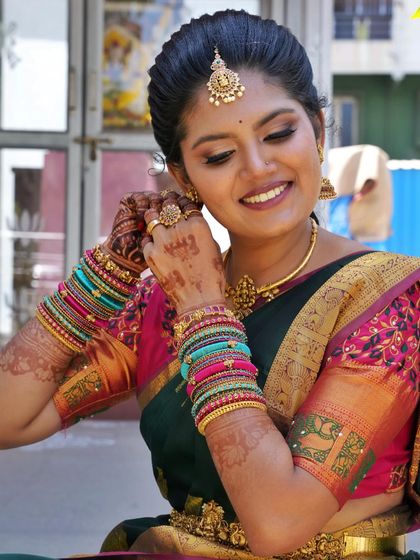 Himabindu - Bridal Makeup Classic South Indian Muhurtham Looks photo 51