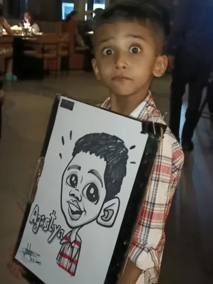 A young guest at Nincasa with a surprised and happy look. Kids are always my most honest critics.