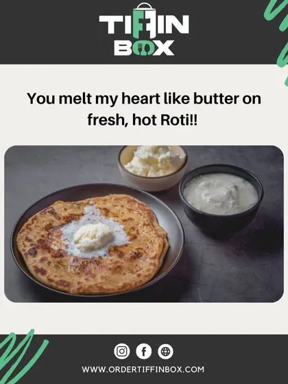 This picture says it all. There's nothing quite like the feeling of butter melting on a fresh, hot roti or paratha. It's the simple pleasures we love.