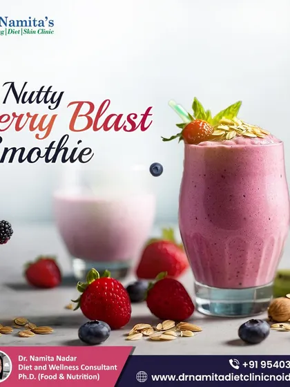 This Nutty Berry Blast Smoothie is a perfect example of a healthy and tasty breakfast or snack. It combines berries, nut butter, and oats for a drink that is full of antioxidants, protein, and fiber. It's a simple way to get a lot of nutrients in one glass.