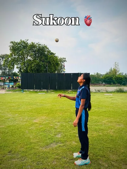 Sukoon. A moment of peace and connection with the game for one of our talented female players.