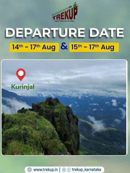 The view from Kurinjal peak. This trek is part of our special long weekend departures, offering a unique and less-traveled path.