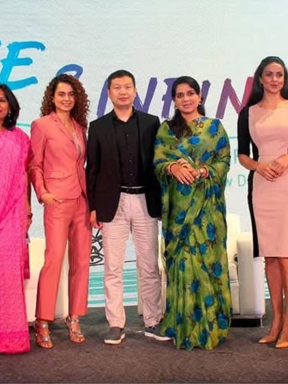 On stage with other influential women, including Kangana Ranaut and Gul Panag. Unity is our greatest strength. When we come together to champion women's rights and social justice, we can move mountains.