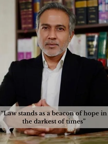 I firmly believe that law is a beacon of hope in the darkest of times. This image was taken as the Delhi High Court Bar Association came together to pay homage to a victim of a heinous crime, a gesture that reflects the collective conscience of the legal fraternity.