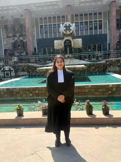Standing outside the Delhi High Court, a place where I frequently represent clients in civil, criminal, and matrimonial cases.