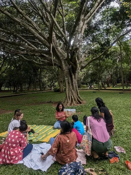 Candid shots from our 'Bounty of Chillies' session. You can see the mix of listening, interacting, and the occasional distraction, which is all part of the fun.