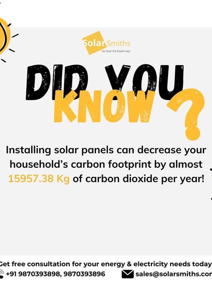 Did you know installing solar panels can decrease your household's carbon footprint by almost 16,000 kg of CO2 per year? This is a significant step towards a greener lifestyle.