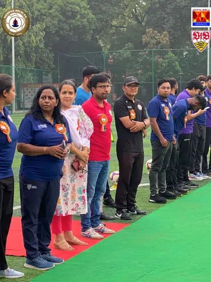 Our coaches and management team during the Independence Day ceremony. We lead by example, with passion and patriotism.
