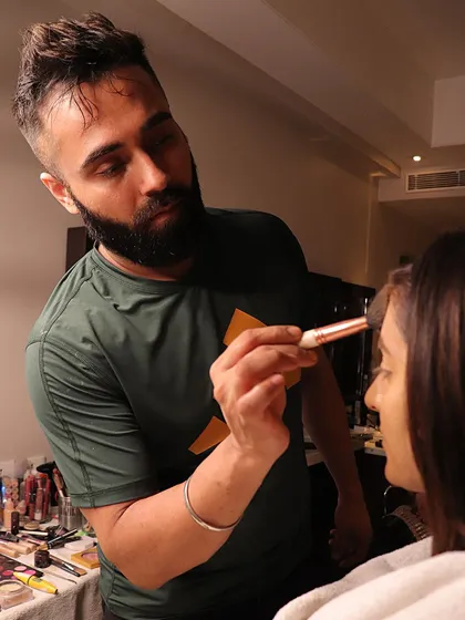 This is me in my element, focused on the details. Every brush stroke is intentional, ensuring a perfect and long lasting makeup application for your big day. This is my passion.