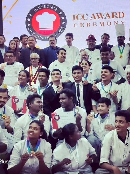 A group photo of all the winners at the Incredible Chef Challenge. It's inspiring to see so much culinary talent.