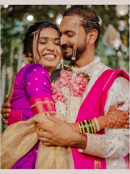 The couple sharing a beautiful, genuine laugh. This is the kind of authentic moment I strive to capture.
