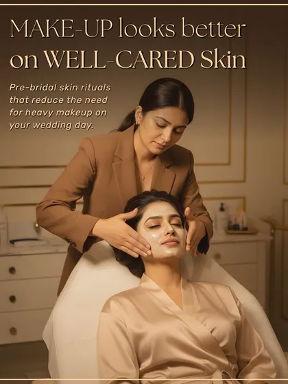 Your wedding glow starts with healthy skin, not heavy makeup. My pre-bridal skin rituals are designed to create a naturally radiant canvas, ensuring you look and feel your absolute best on your special day.
