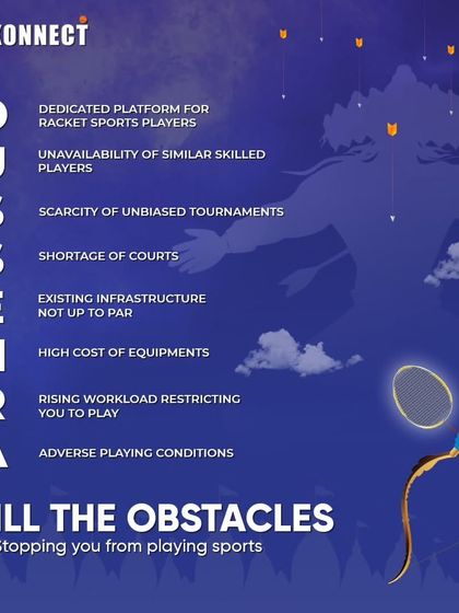 On the occasion of Dussehra, we shared this graphic to motivate our players to conquer the obstacles stopping them from playing sports, from shortage of courts to lack of similarly skilled players.