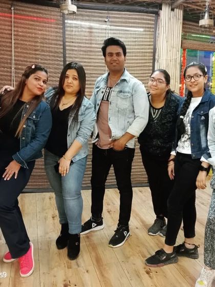 Posing with the crew. Our instructors, Naina and Robin, are always part of the fun.