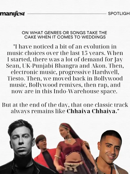 Talking about the evolution of music at Indian weddings over the last 15 years. From UK Punjabi to Bollywood and now Indo-warehouse, the trends are always changing.