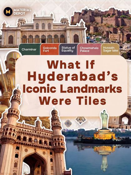 What if Hyderabad's iconic landmarks were tiles? This series imagines the city's soul on your floor, turning its famous architecture and culture into beautiful tile patterns.