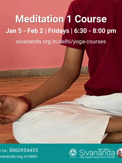 An invitation to our Meditation 1 Course, designed for anyone looking to begin or restart their meditation journey. This course provides a solid foundation for finding inner calm and emotional balance in daily life.