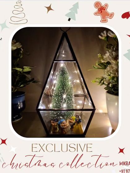 My Christmas decor collection includes everything from glittery reindeer and Santa-in-a-bauble ornaments to mini Christmas tree displays and festive lanterns.