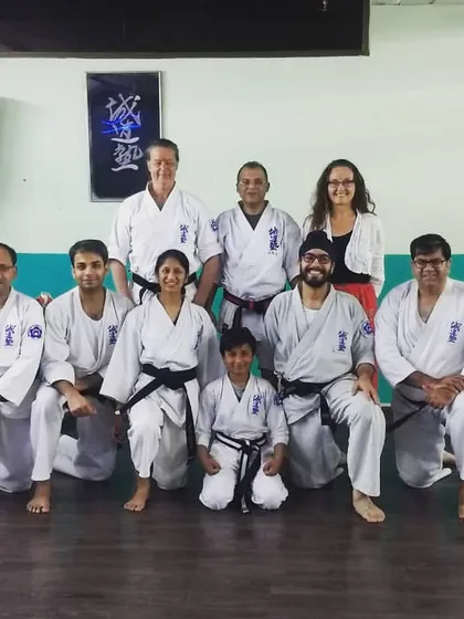Our senior black belts in one frame. These Senpai help lead classes and mentor junior students, forming the backbone of our dojo.