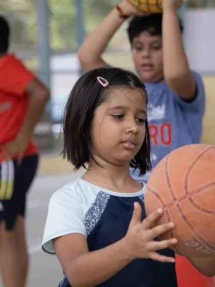 Look at that focus. We love seeing our youngest players completely engaged as they learn to handle the basketball. Our goal is to make learning fun and build confidence in every child, no matter their age.