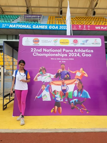 At the 22nd National Para Athletics Championships in Goa. I provide my athletes with the platform and training to compete at the highest levels.