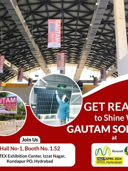 Get ready to shine with us at RenewX in Hyderabad. Visit our booth to explore our innovative solar energy solutions.