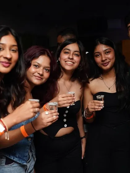 Shots and good times. I set the mood for a perfect night out with friends.