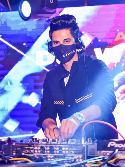 Even with a mask on, the energy never stops. A shot from a gig at Indigo XP during a time of safety protocols.