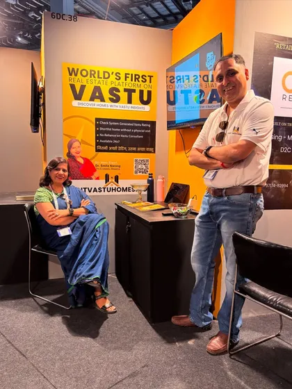 Connecting with innovators at Startup Mahakumbh. It was a great experience to showcase HuntVastuHomes.com, the world's first real estate platform based on Vastu. My goal is to integrate scientific Vastu analysis with modern technology, making it accessible for everyone looking for a balanced home.